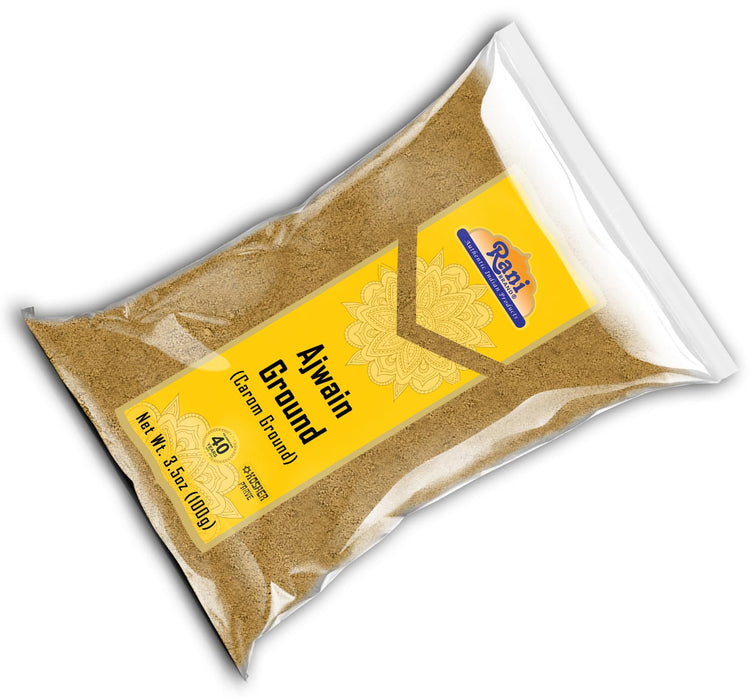 Rani Ajwain Powder (Carom Bishops Weed) Ground Spice 3.5oz (100g) ~ All Natural | Vegan | Gluten Friendly | NON-GMO | Kosher | Indian Origin