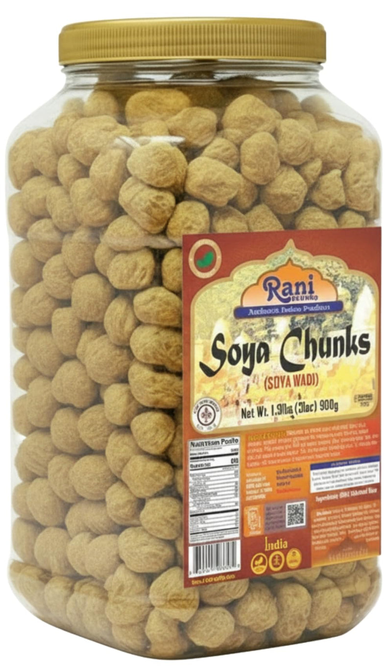 Rani Soya Chunks Nuggets (High Protien) Vadi, 31oz (1.9lbs) 900g ~ All Natural, Salt-Free | Vegan | No Colors | Gluten Friendly | NON-GMO | Kosher | Indian Origin | Meat Alternate Substitute