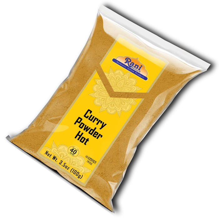 Rani Curry Powder Hot Natural 11-Spice Blend 100g (3.5oz) ~ Salt Free | Vegan | Gluten Friendly | NON-GMO | Kosher