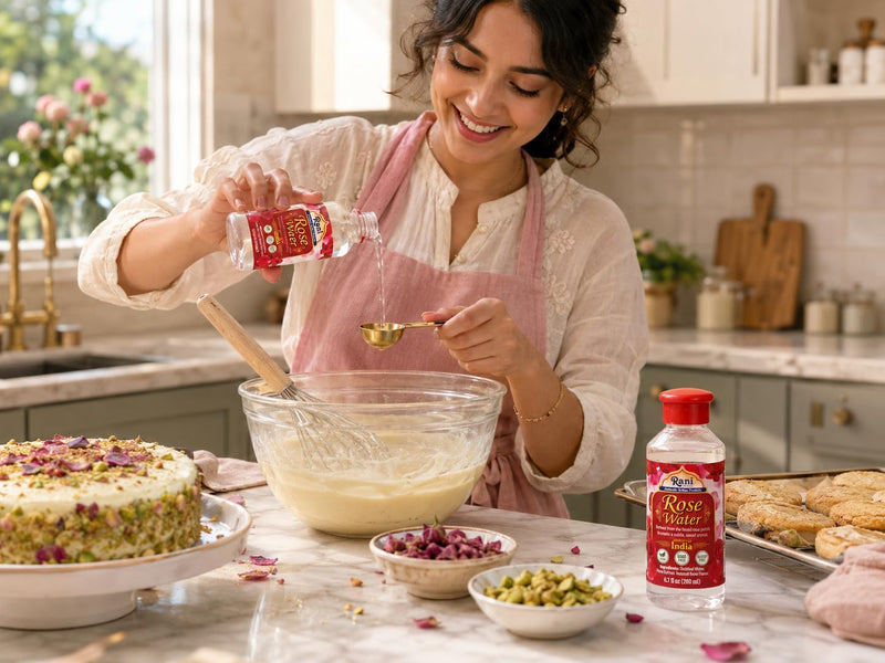 Rani Red Rose Water (Floral Essence of Rose) 6.7 fl oz (200ml) Glass Jar ~ All Natural | Vegan | Gluten Free | NON-GMO | Indian Origin