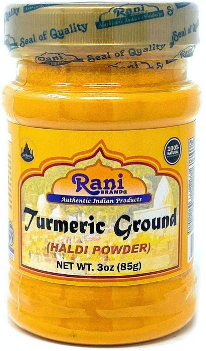 Rani Turmeric (Haldi) Root Powder Spice, (High Curcumin Content) 3oz (85g) PET Jar, Pack of 12 ~ All Natural | 100% Pure, Salt Free | Vegan | Gluten Friendly | NON-GMO | Indian Origin