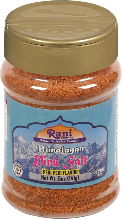 Rani Himalayan Pink Salt Peri Peri Flavor (84 Essential Trace Minerals) 5oz (141g) PET Jar ~ All Natural | Vegan | Gluten Friendly | NON-GMO | Indian Origin