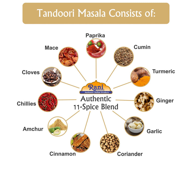 Rani Tandoori Masala (Natural, No Colors Added) Indian 11-Spice Blend 80oz (5lbs) 2.27kg Bulk PET Jar ~ Salt Free | Vegan | Gluten Friendly | NON-GMO | Kosher | Indian Origin
