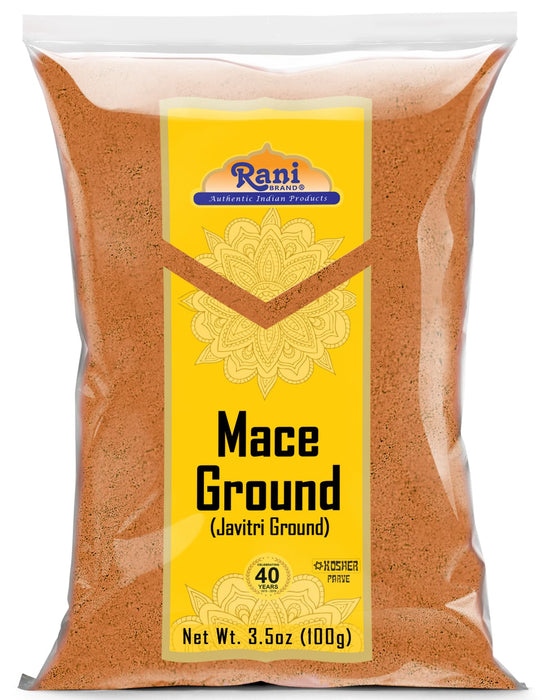 Rani Mace Ground (Javathri) Powder, Spice 3.5oz (100g) ~ All Natural | Vegan | Gluten Friendly | NON-GMO | Kosher | Indian Origin