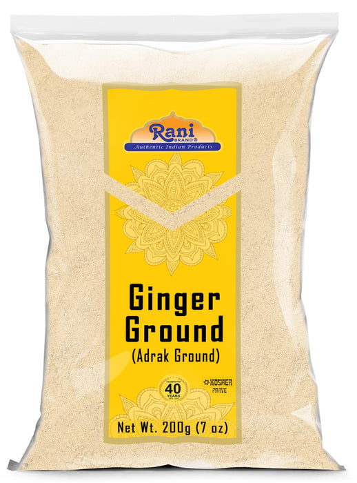 Rani Ginger (Adarak) Powder Ground, Spice 7oz (200g) ~ Natural | Vegan | Gluten Friendly | NON-GMO | Kosher | Indian Origin