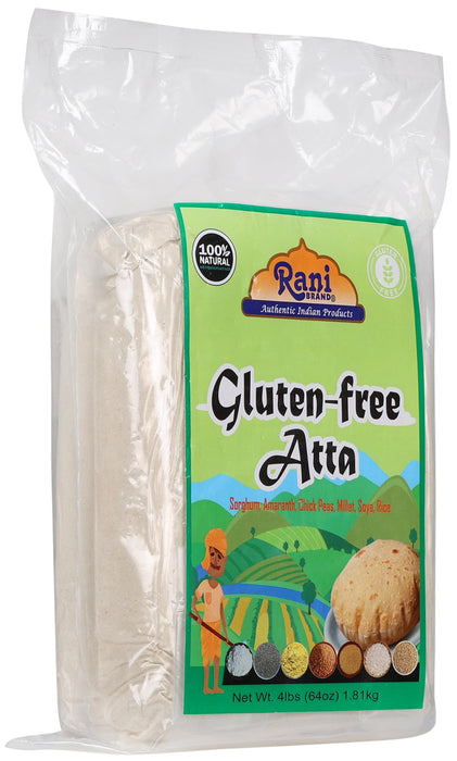 Rani Gluten Free Atta (Sorghum, Amaranth, Chick Peas, Millet, Soya, Rice) 64oz (4lbs) 1.81kg Bulk ~ All Natural | Vegan | Gluten Gree | NON-GMO | Indian Origin