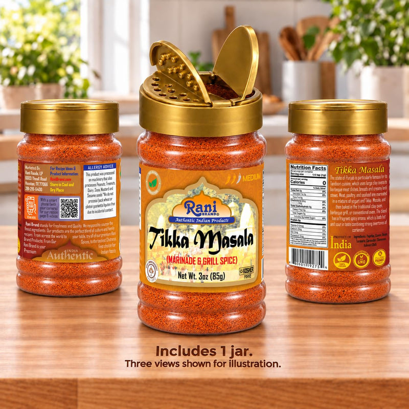 Rani Tikka Masala Indian 7-Spice Blend 3oz (85g) ~ All Natural, Salt-Free | Vegan | Kosher | No Colors | Gluten Free Ingredients | NON-GMO