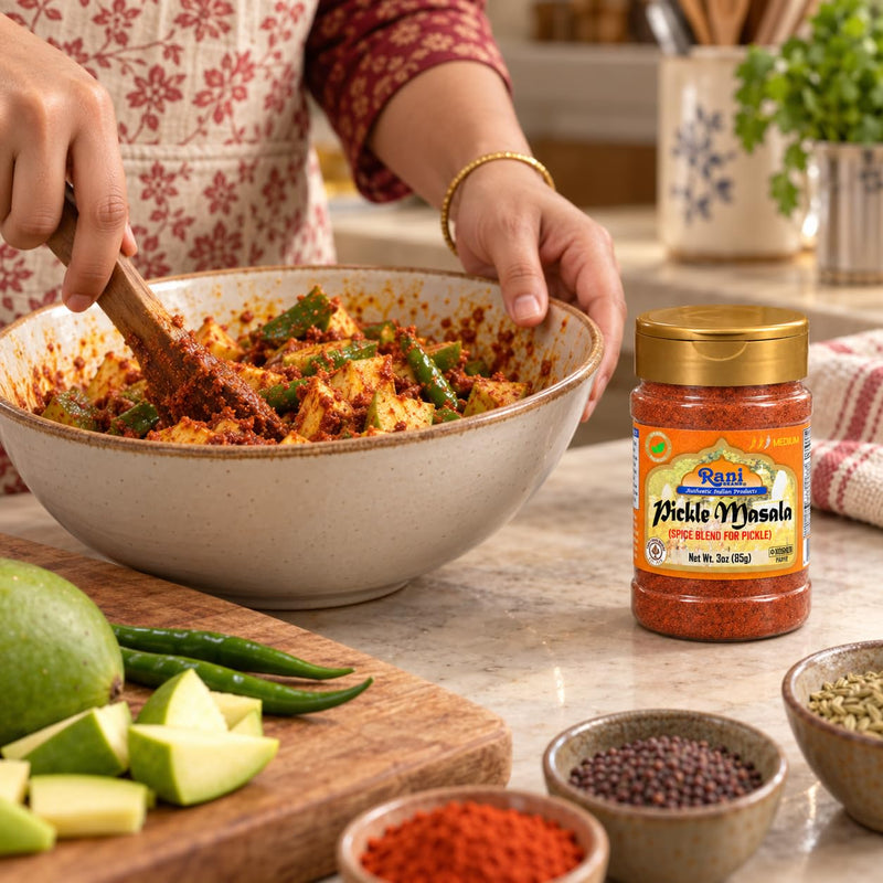 Rani Pickle (Achar) Masala Natural Indian Spice Blend 3oz (85g) PET Jar ~ All Natural | Vegan | Gluten Friendly | NON-GMO | No colors | Indian Origin