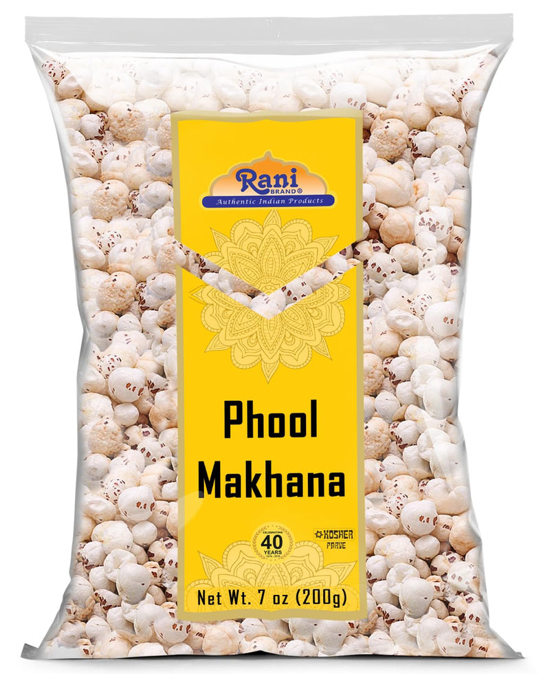 Phool Makhana (Fox Nut / Popped Lotus Seed) - 7oz (200g) - Rani Brand Authentic Indian Products