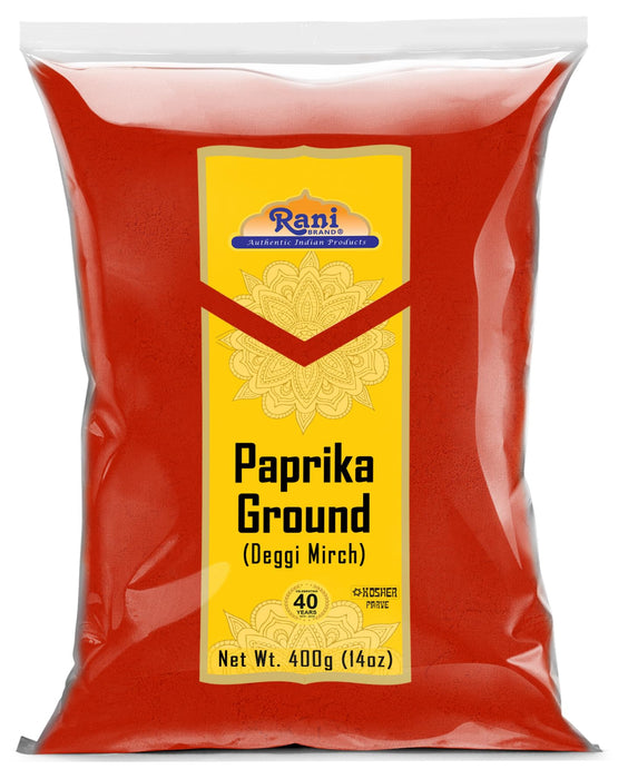 Rani Paprika (Deggi Mirch, Low Heat) Spice Powder, Ground 14oz (400g) ~ All Natural, Salt-Free | Vegan | No Colors | Gluten Friendly | NON-GMO | Kosher | Indian Origin