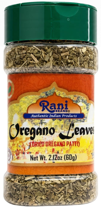 Rani Oregano Leaves (Dried Oregano Patti) 2.47oz (70g) PET Jar ~ All Natural | Gluten Friendly | NON-GMO | Kosher | Vegan | Indian Origin