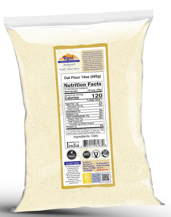 Rani Oat Flour 14oz (400g) ~ All Natural | Gluten Friendly | NON-GMO | Kosher | Vegan | Indian Origin