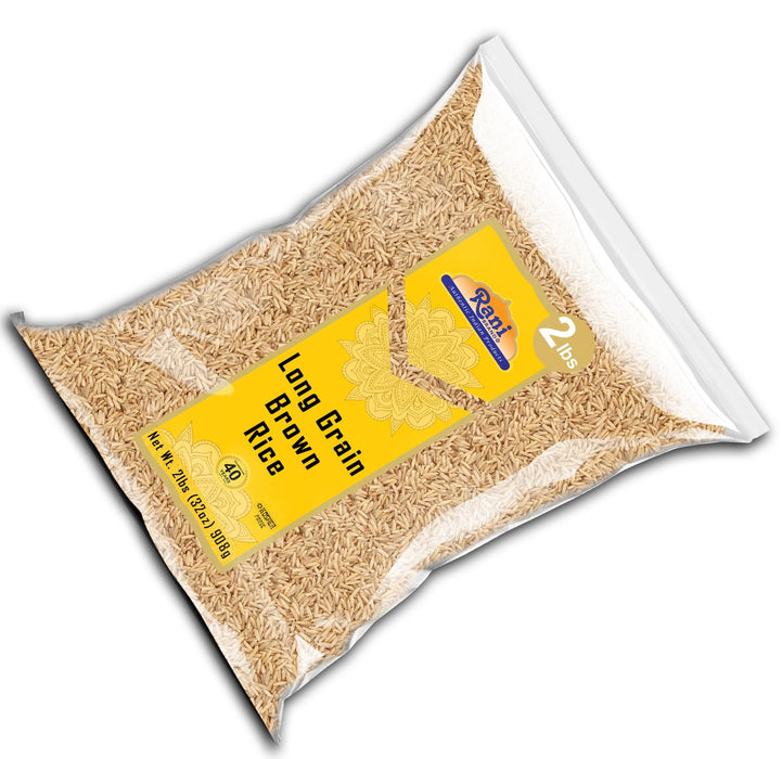 Rani Long Grain Brown Rice 32oz (2lbs) 908g ~ All Natural | Gluten Friendly | Vegan | Non-GMO | Kosher | Product of USA