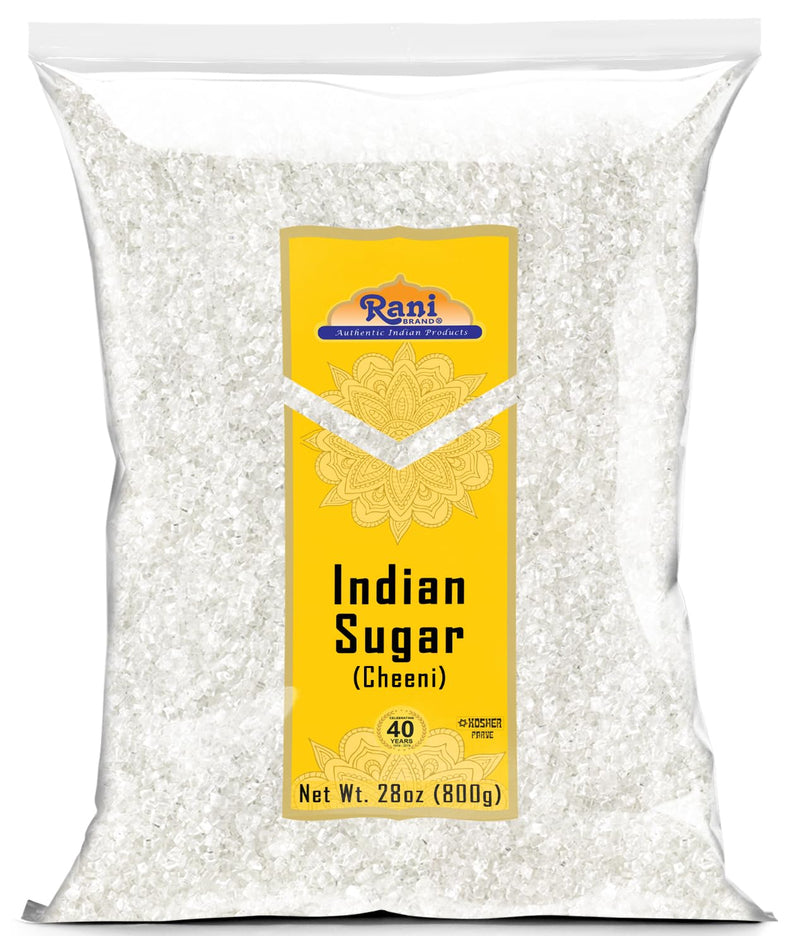 Rani Indian Sugar (Cheeni) 28oz (800g) ~ All Natural | Gluten Friendly | No Colors | Kosher | Vegan | Indian Origin