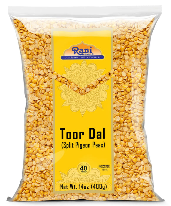 Rani Toor Dal (Split Pigeon Peas) 14oz (400g) ~ All Natural | Gluten Friendly | NON-GMO | Kosher | Vegan | Indian Origin