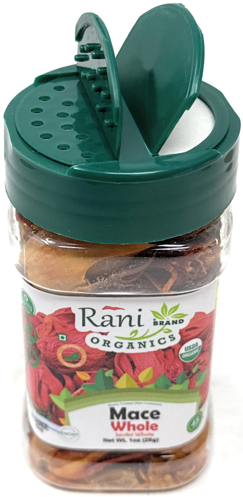 Rani Organic Mace Whole (Javathri), Spice 1oz (28g) PET Jar ~ All Natural | Vegan | Gluten Friendly | NON-GMO | Kosher | Indian Origin | USDA Certified Organic