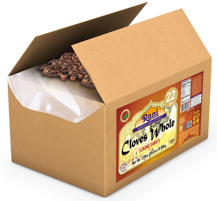 Rani Cloves Whole (Laung) 352oz (22lbs) 9.98kg, Bulk Box, Great for Food, Tea, Pomander Balls and Potpourri, Hand Selected, Spice ~ All Natural | NON-GMO | Kosher | Vegan | Gluten Friendly | Indian Origin