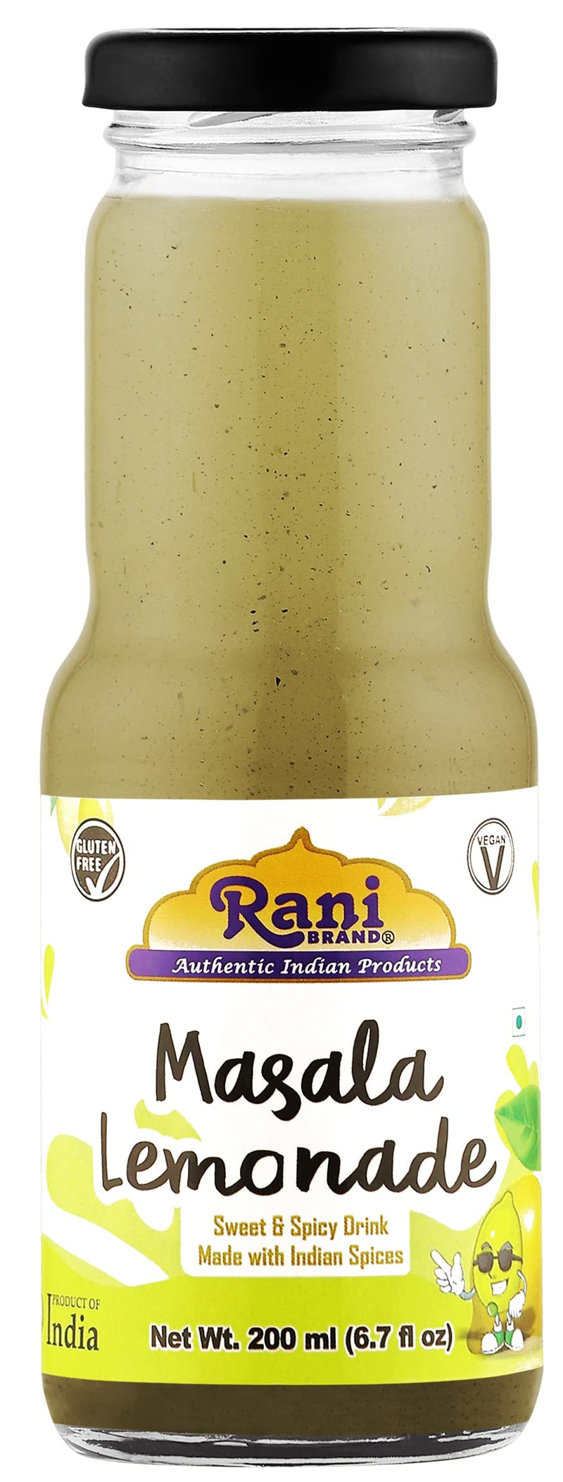 Rani Masala Lemonade 6.7 fl oz (200 ml) Glass Bottle, Pack of 2 ~ Indian Fruit Beverage | Vegan | Gluten Free | NON-GMO | Indian Origin
