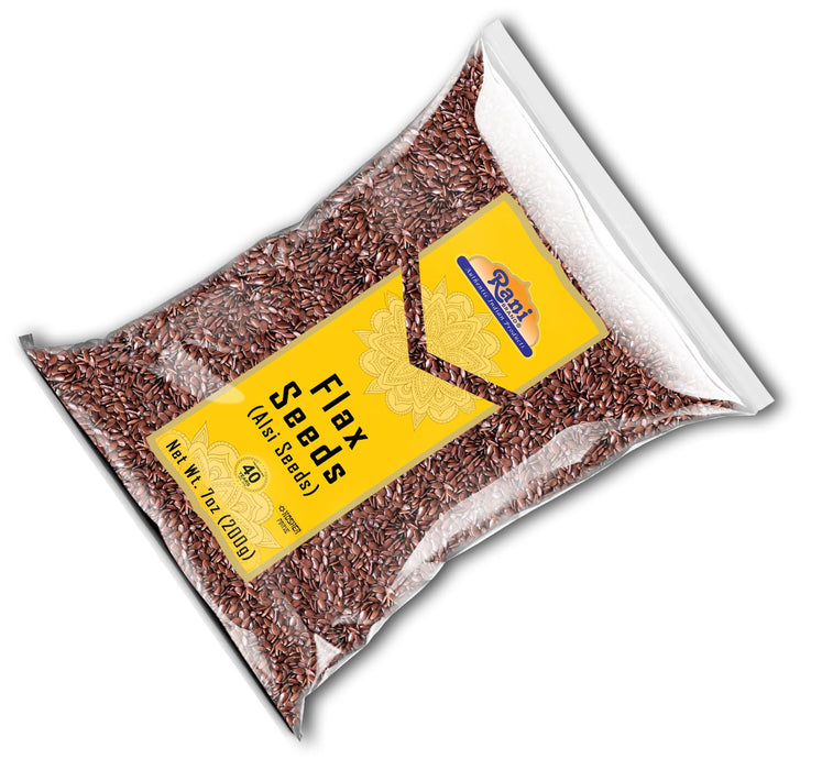 Rani Flax Seeds Whole Raw (Alsi, Linum usitatissimum) 7oz (200g) ~ All Natural | Gluten Friendly | Non-GMO | Vegan | Indian Origin