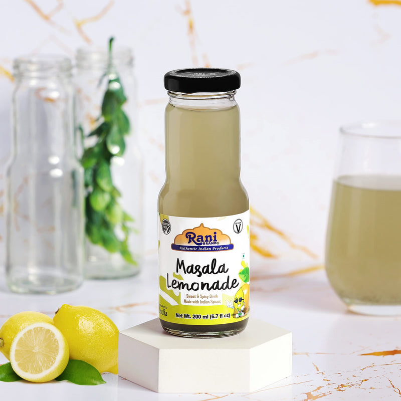 Rani Masala Lemonade 6.7 fl oz (200 ml) Glass Bottle, Pack of 2 ~ Indian Fruit Beverage | Vegan | Gluten Free | NON-GMO | Indian Origin