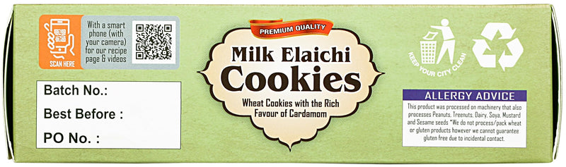 Rani Milk Elaichi Cookies (Wheat Cookies with Almond Flavor) 14oz (400g) Pack of 3+1 FREE, Premium Quality Indian Cookies ~ All Natural | Vegan | Non-GMO | Indian Origin