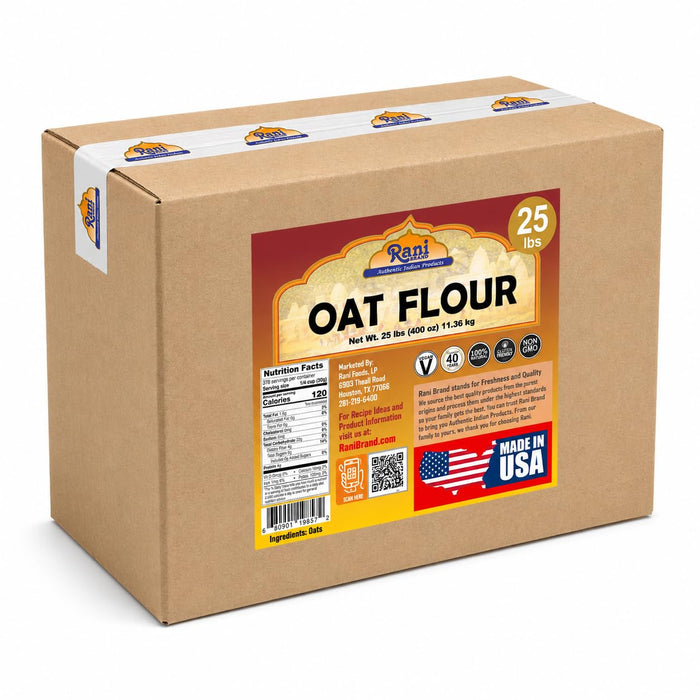 Rani Oat Flour 400oz (25lbs) 11.36kg Bulk Box~ All Natural | Gluten Free | NON-GMO | Kosher | Vegan | Product of USA