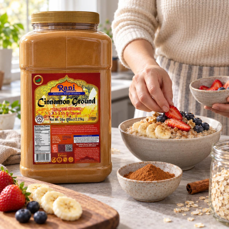 Rani Cinnamon Powder (Ground) Spice 80oz (5lbs) 2.27kg Bulk PET Jar ~ All Natural | Salt-Free | Vegan | No Colors | Gluten Friendly | NON-GMO | Kosher