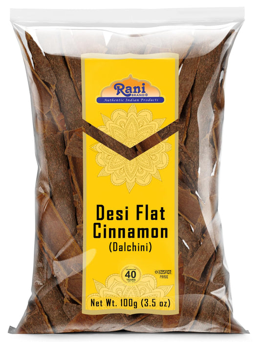 Rani Desi (Dalchini) Flat Cinnamon 3.5oz (100g) ~ All Natural | Vegan | Gluten Friendly | NON-GMO | Kosher | Indian Origin