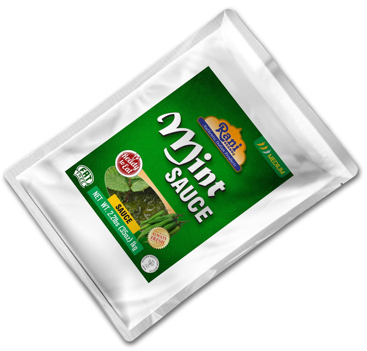 Rani Mint Sauce (Savory Dipping Sauce) 35oz (2.2lbs) 1kg Bulk, Ready to eat, Vegan ~ Gluten Free | NON-GMO | Kosher | Indian Origin
