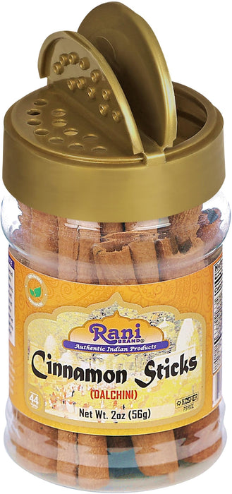 Rani Cinnamon Sticks 2oz (56g) ~ 6-8 Sticks 3 Inches in Length Cassia Round, PET Jar ~ All Natural | Vegan | No Colors | Gluten Friendly | NON-GMO | Kosher
