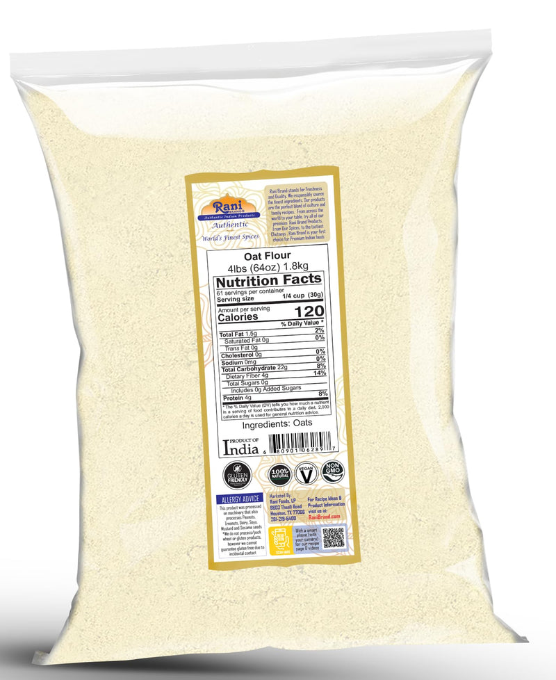 Rani Oat Flour 64oz (4lbs) 1.81kg ~ All Natural | Gluten Friendly | NON-GMO | Kosher | Vegan | Indian Origin