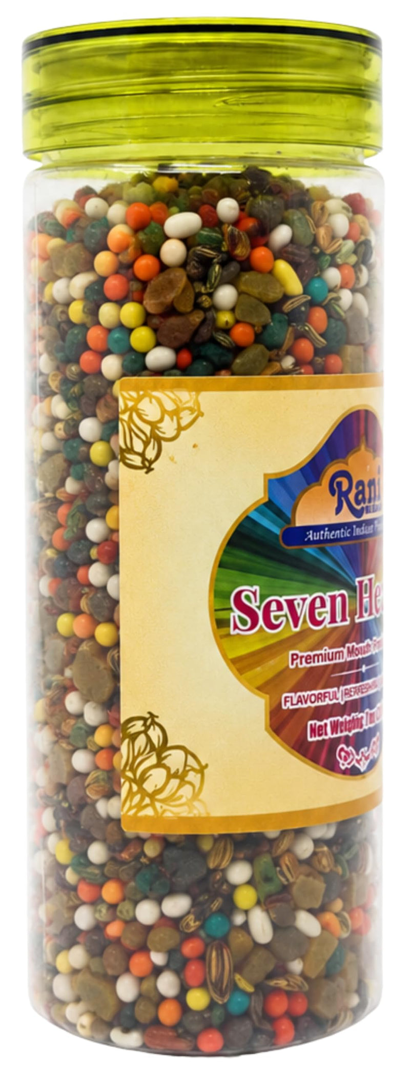 Rani Seven Heaven (Premium Mouth Freshener) 7oz (200g) PET Jar, After meal Candy ~ Indian Tasty Treats | Vegan | Gluten Friendly | NON-GMO | Indian Origin