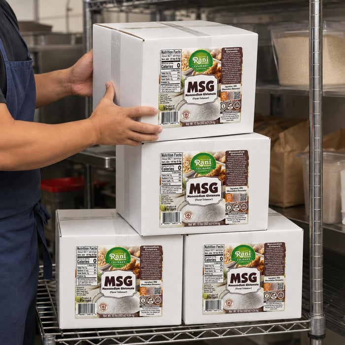 Rani MSG (Monosodium Glutamate) 160oz (10lbs) 4.54kg Bulk Box ~ Gluten Free | NON-GMO | Kosher | Vegan | Product of Vietnam
