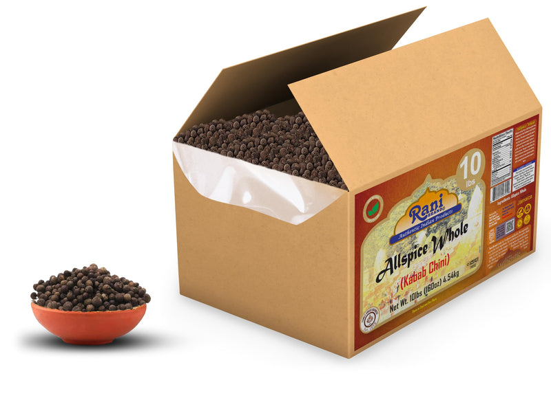 Rani Allspice (Kabab Chini) Whole Spice 160oz (10lbs) 4.54kg Bulk Box ~ All Natural | Vegan | Gluten Friendly | NON-GMO | Kosher | Product of Jamaica