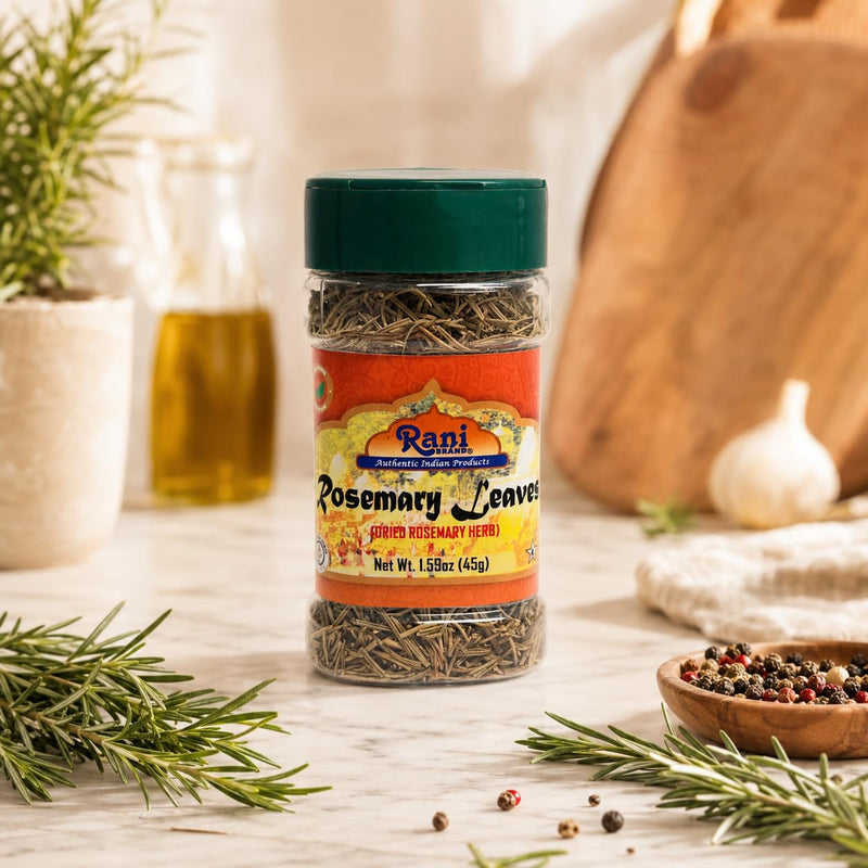 Rani Dried Rosemary Leaves 1.5oz (45g) PET Jar ~ All Natural | Gluten Friendly | NON-GMO | Kosher | Vegan | Indian Origin