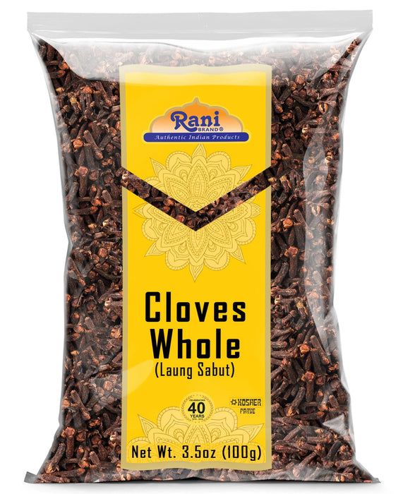 Rani Cloves Whole (Laung) 3.5oz (100g) Great for Food, Tea, Pomander Balls and Potpourri, Hand Selected, Spice ~ All Natural | NON-GMO | Kosher | Vegan