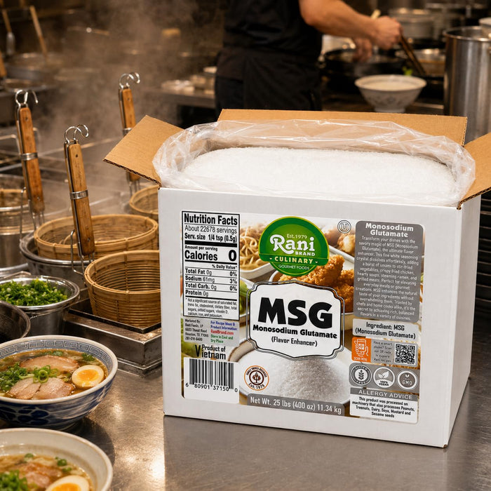 Rani MSG (Monosodium Glutamate) 400oz (25lbs) 11.34kg Bulk Box ~ Gluten Free | NON-GMO | Kosher | Vegan | Product of Vietnam