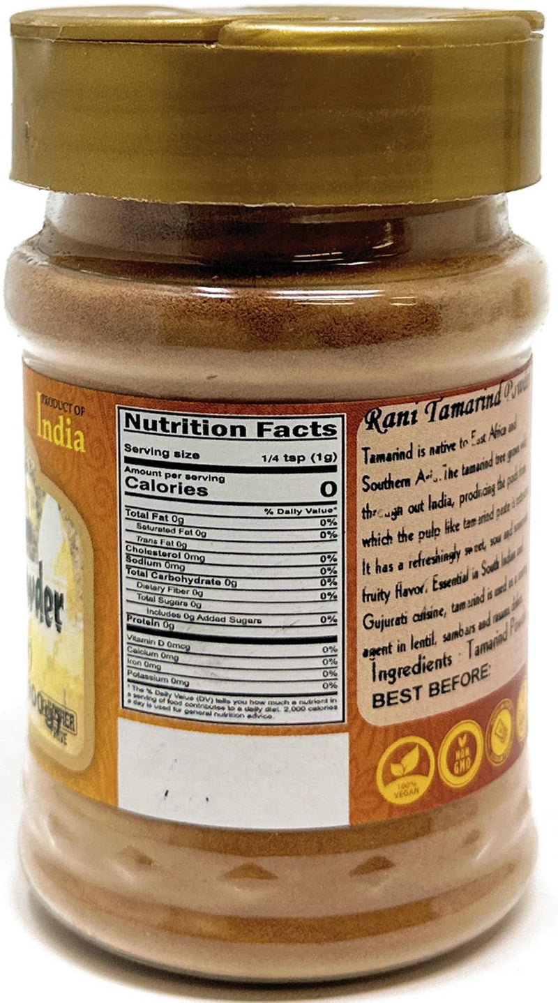 Rani Tamarind Powder (Imli) 3.5oz (100g) PET Jar ~ All Natural| No Added Sugar/Salt | Vegan | Gluten Friendly | Kosher | NON-GMO | Indian Origin