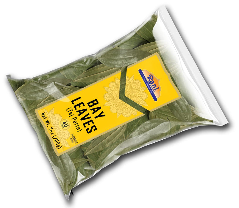 Rani Bay Leaf (Leaves) Whole Spice Hand Selected Extra Large 7oz (200g) ~ All Natural | Gluten Friendly | NON-GMO | Kosher | Vegan | Indian Origin (Tej Patta)