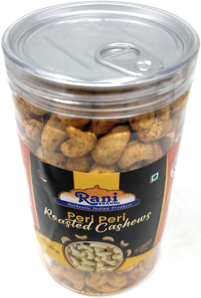 Rani Peri Peri Roasted Cashews 14oz (400g) PET Jar, Pack of 6, Non-Fried, Oil Free ~ All Natural | Vegan | Gluten Friendly | NON-GMO | Kosher | Air Roasted, Crunchy & Flavorful