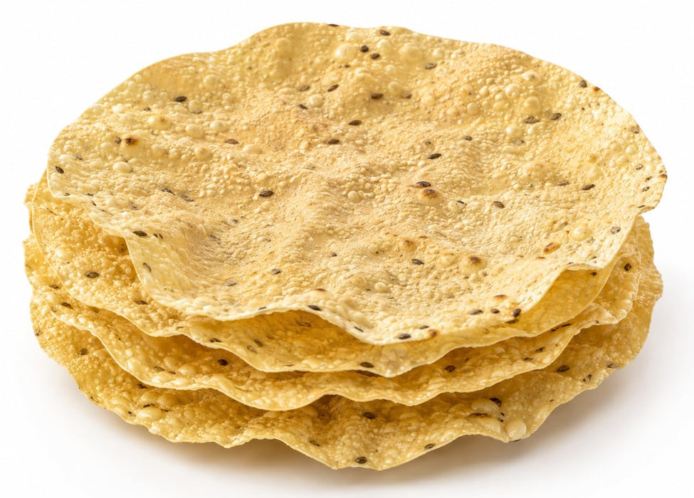 Rani Pappadums (Indian Lentil Wafer Snack) Plain Papad 7oz (200g) Approximately 15pc, 7 inches, Pack of 2 ~ All Natural | Gluten Friendly | NON-GMO