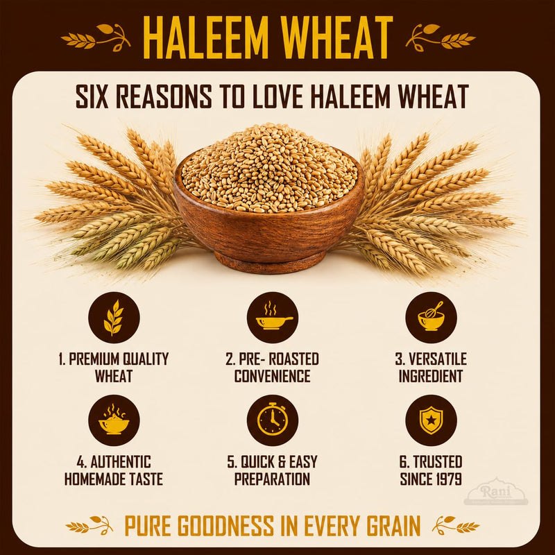 Rani Haleem Wheat 64oz (4lbs) 1.81kg Bulk ~ All Natural | Vegan | Gluten Friendly | NON-GMO | Kosher | Indian Origin