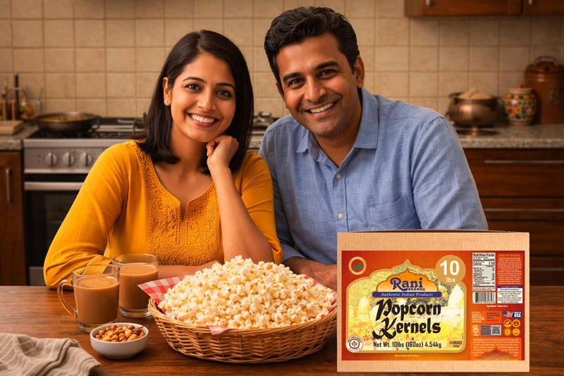 Rani Popcorn Kernels 160oz (10lbs) 4.54kg Bulk Box, Perfect for Stovetop, Microwave & Popcorn Machines ~ All Natural | Gluten Friendly | Vegan | NON-GMO | Kosher | Product of USA