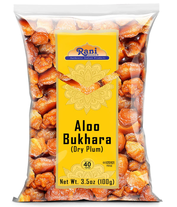 Rani Aloo Bukhara (Dry Plum) 3.5oz (100g) ~ All Natural | Salt Free | Vegan | Gluten Friendly | NON-GMO | Kosher | Indian Origin