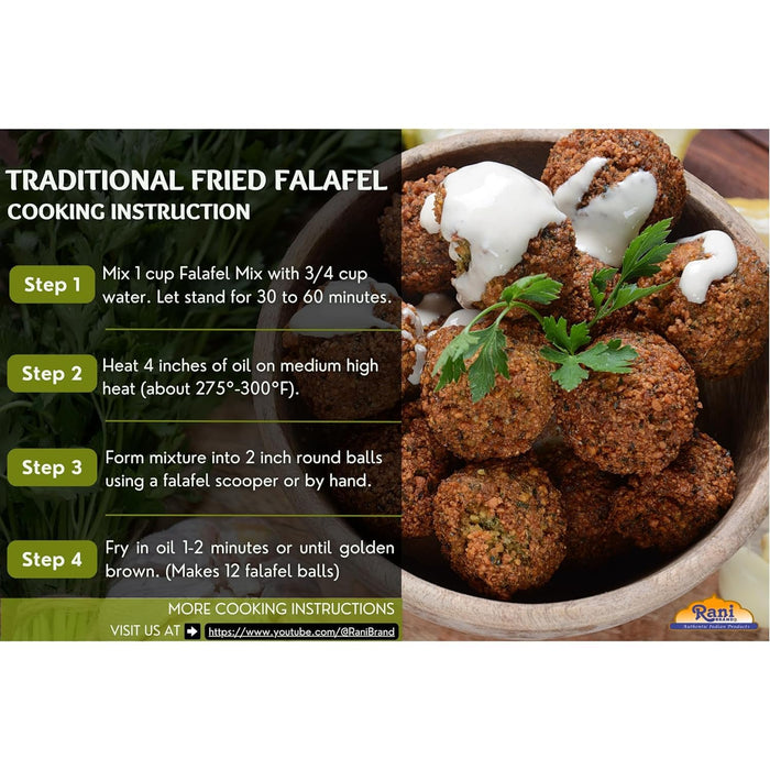 Rani Falafel Mix (Chickpeas & Spices Blend for Falafel) 48oz (3lbs) 1.36kg PET Jar ~ All Natural | Gluten Friendly | NON-GMO | Kosher | Indian Origin