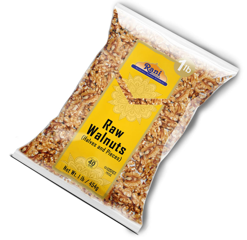 Rani Raw Walnuts, Halves and Pieces 16oz (1lb) 454g ~ All Natural | Kosher | Vegan | Gluten Friendly | Fresh Product of USA