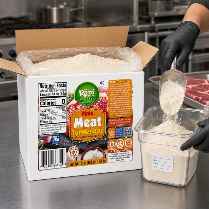 Rani Plain Meat Tenderizer (Premium Meat Softening Blend) 160oz (10lbs) 4.54kg Bulk Box ~ Gluten Free | NON-GMO | Kosher | Vegan | Product of USA