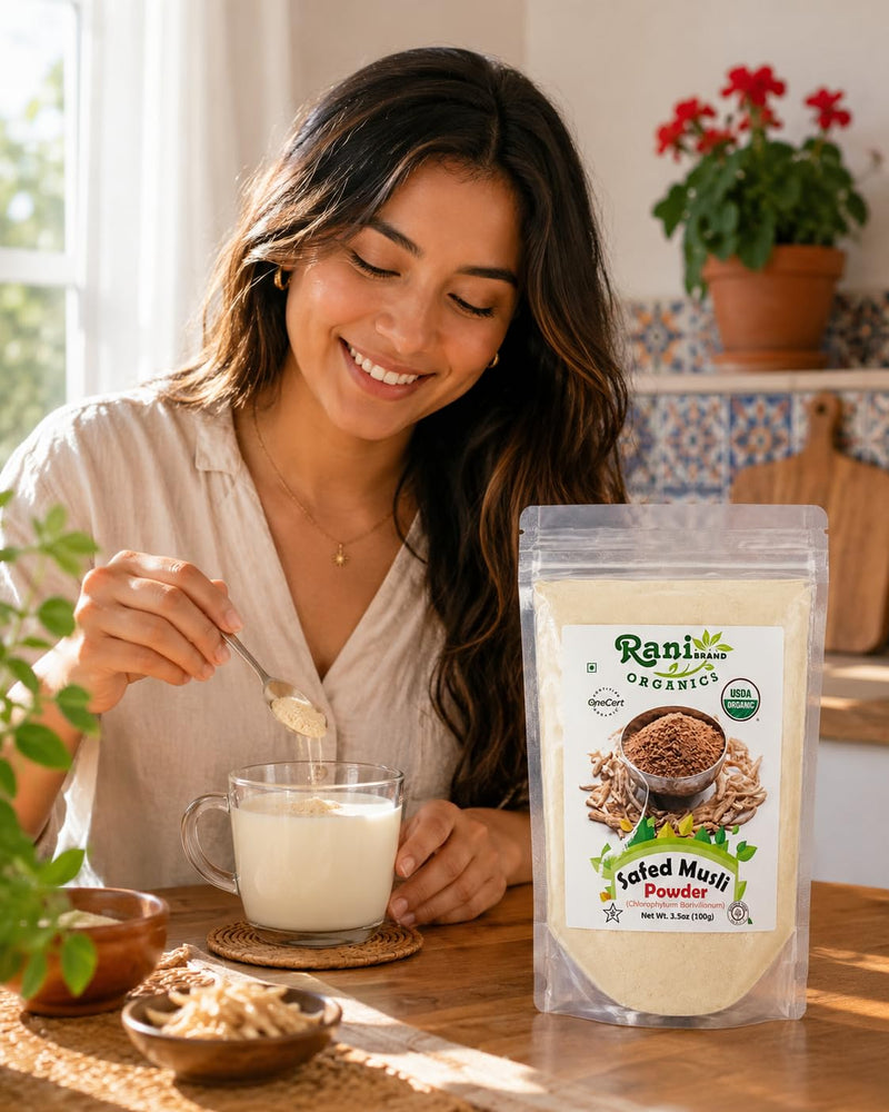 Rani Organic Safed Musli Powder 3.5oz (100g) ~ All Natural | Vegan | Gluten Friendly | NON-GMO | Indian Origin | USDA Certified Organic