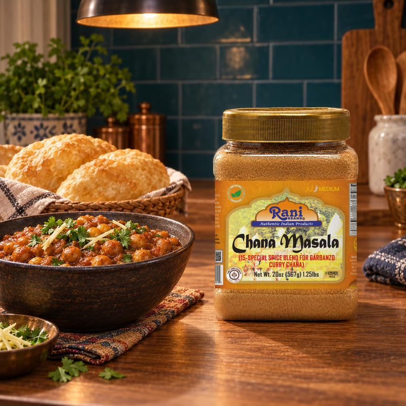 Rani Chana Masala (Garbanzo Curry 15-Spice Blend) 20oz (1.25lbs) 567g PET Jar ~ All Natural | Vegan | No Colors | Gluten Friendly | NON-GMO | Kosher | Indian Origin