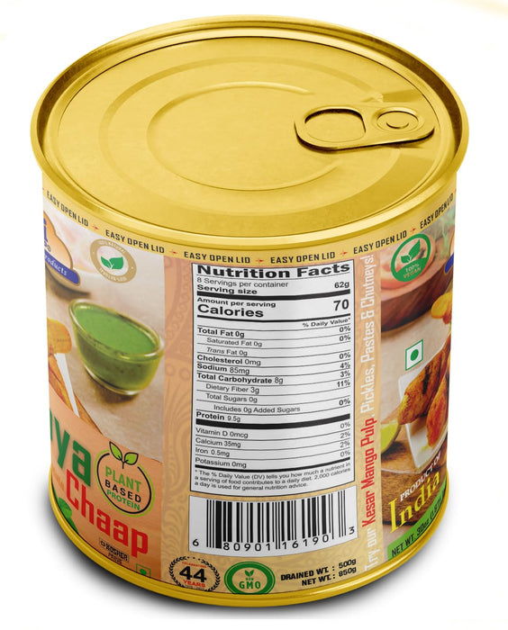 Rani Soya Chaap (Plant Based Protein) 30oz (1.875lbs) 850g, Pack of 18 ~ Easy Open Lid | All Natural | Vegan | No Colors | NON-GMO | Kosher | Indian Origin | Soy Based Meat Substitute